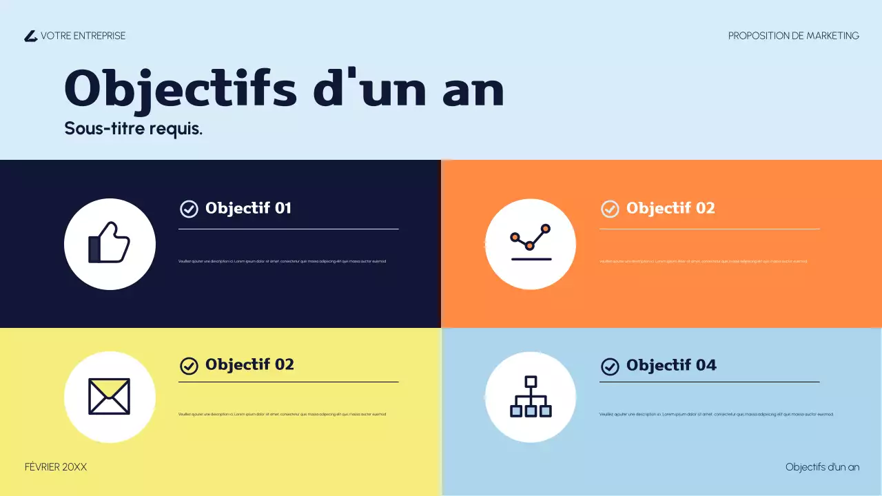 proposition de marketing moderne orange