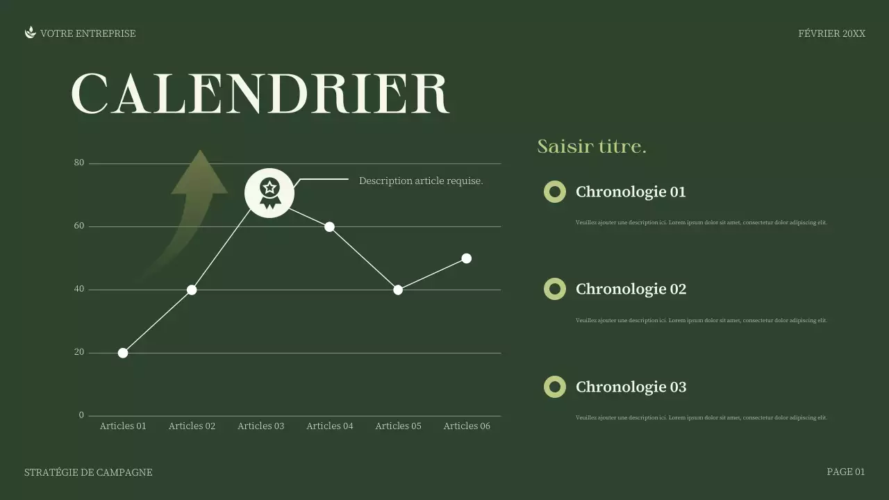 Présentation d'entreprise minimaliste verte
