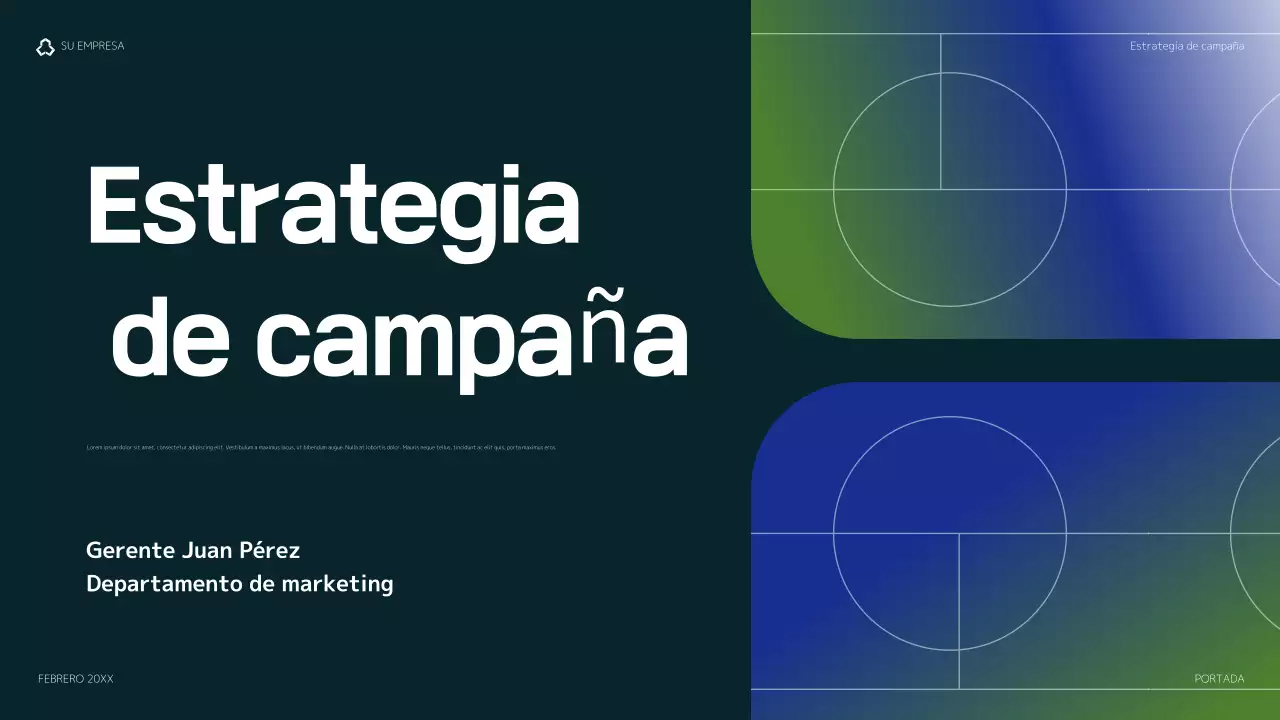 plan de marketing green modern