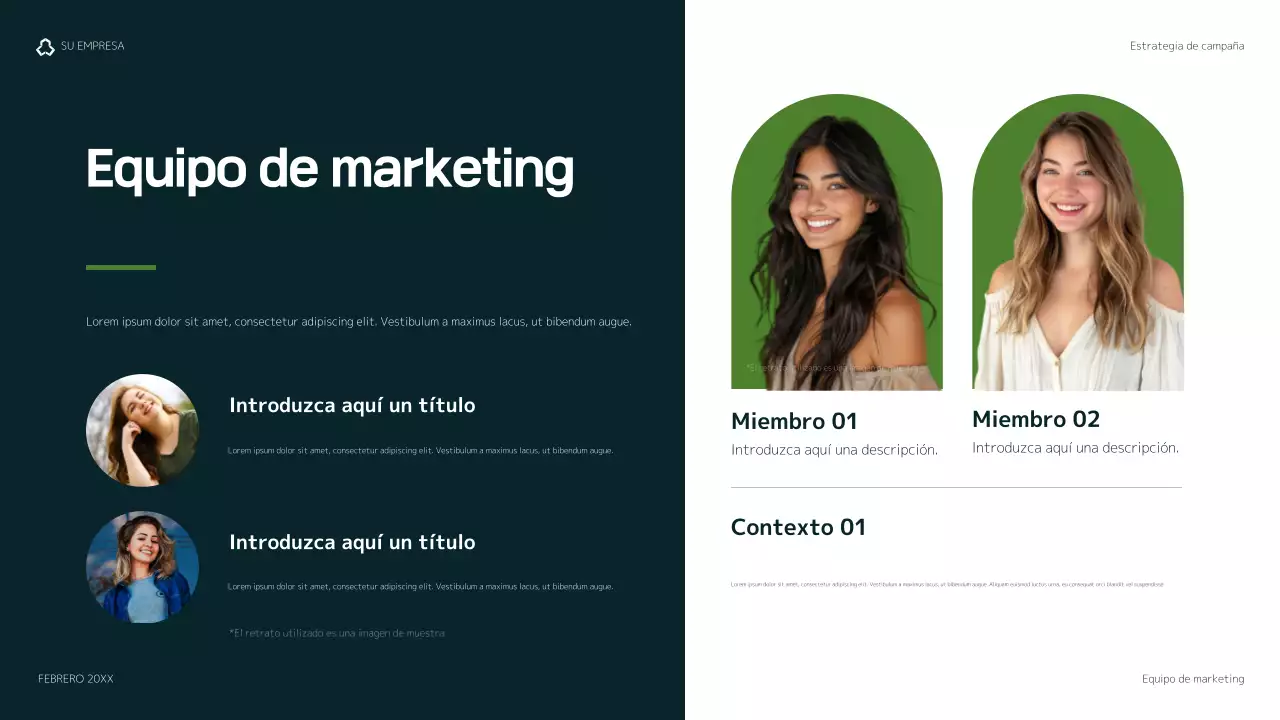 plan de marketing green modern
