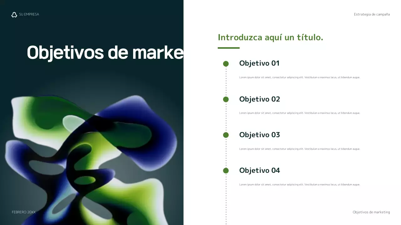 plan de marketing green modern