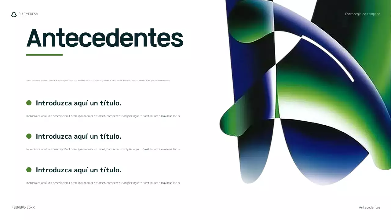 plan de marketing green modern