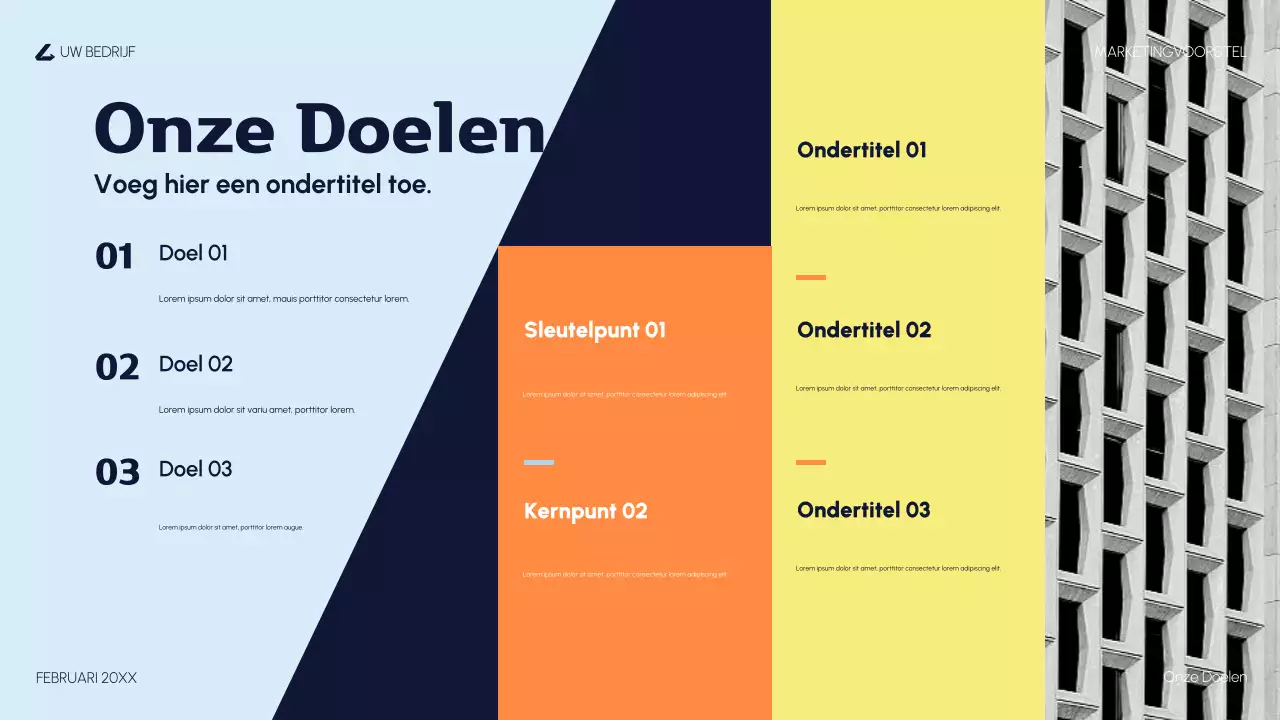 oranje modern marketingvoorstel