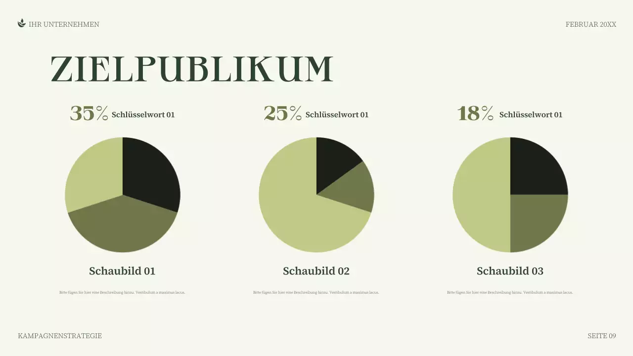 grüne minimalistische Geschäftspräsentation