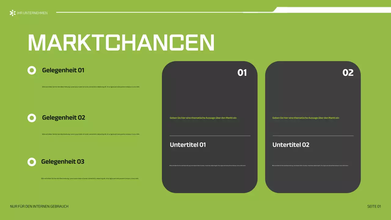 green bold marketing Präsentation