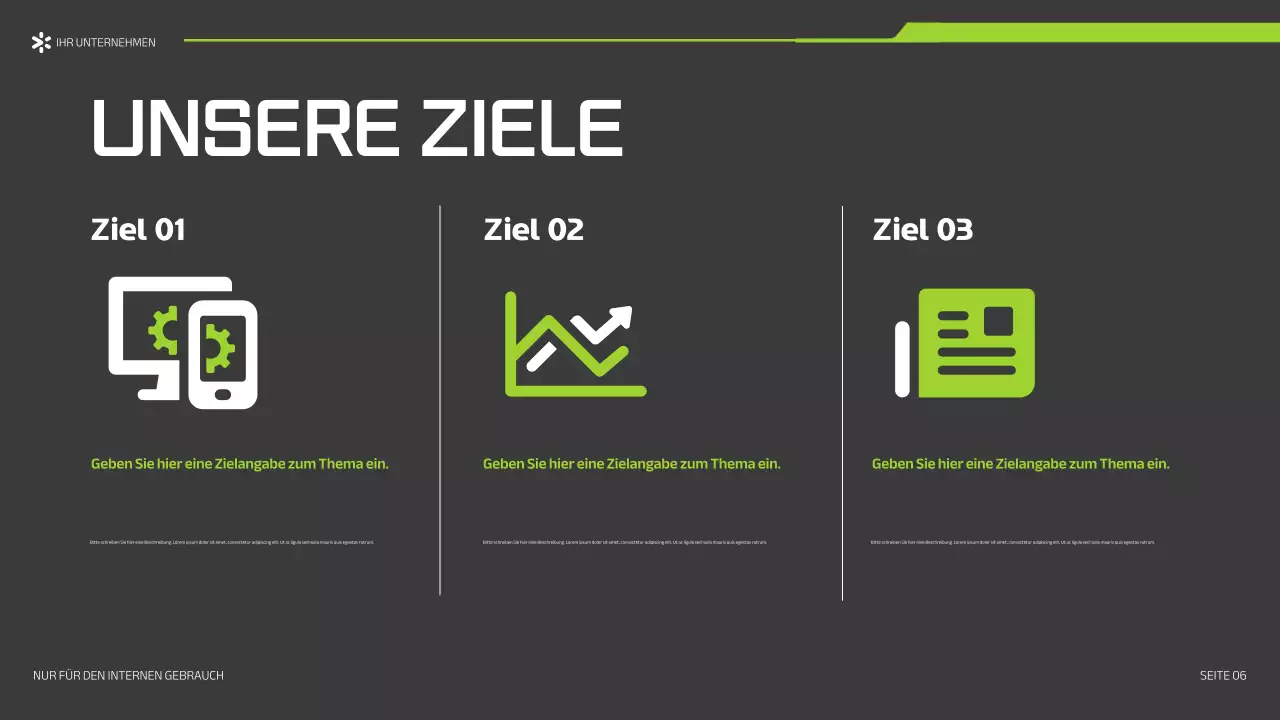 green bold marketing Präsentation