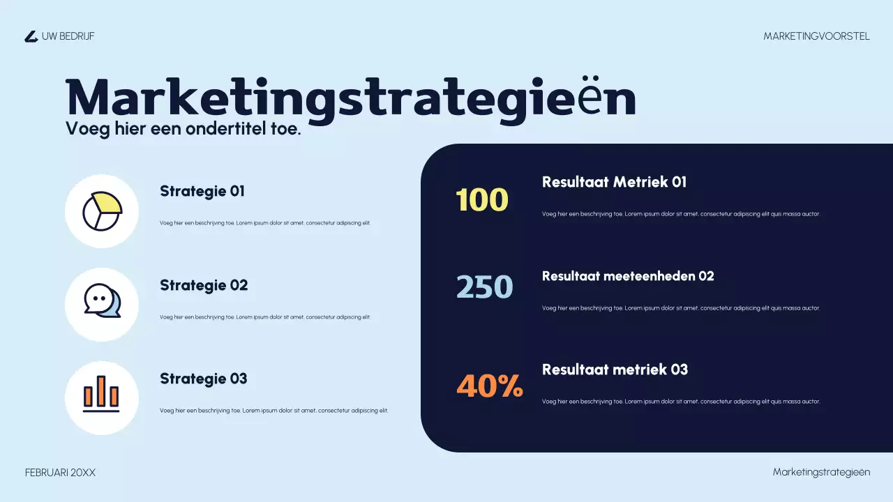 oranje modern marketingvoorstel