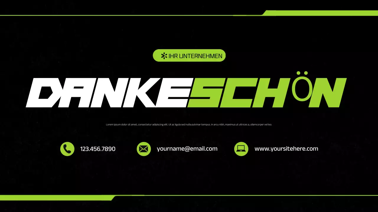 green bold marketing Präsentation