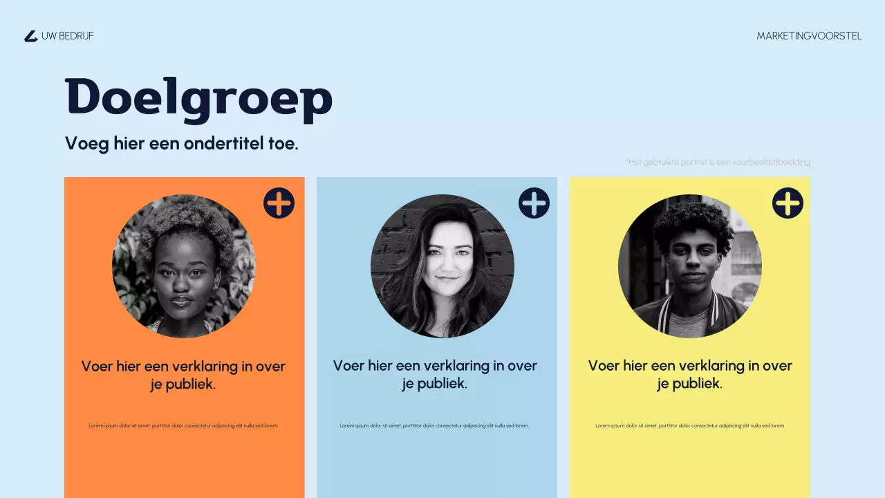 oranje modern marketingvoorstel