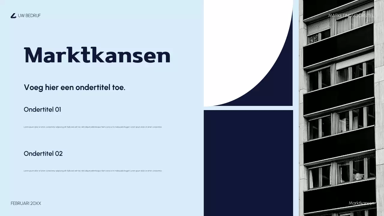 oranje modern marketingvoorstel