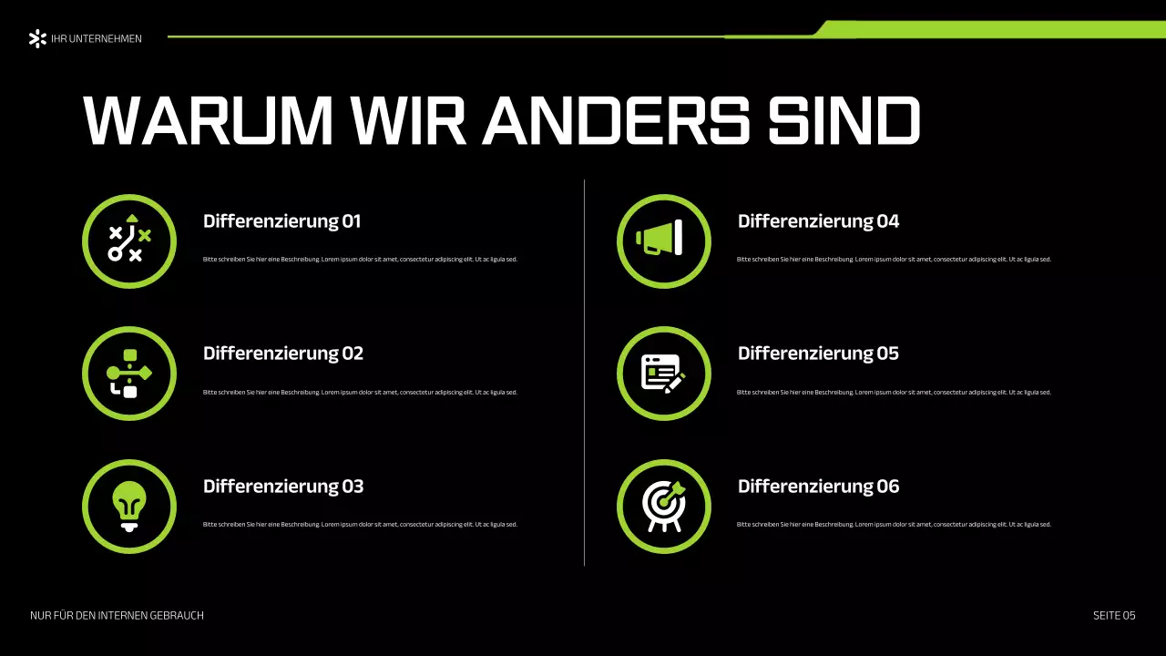 green bold marketing Präsentation