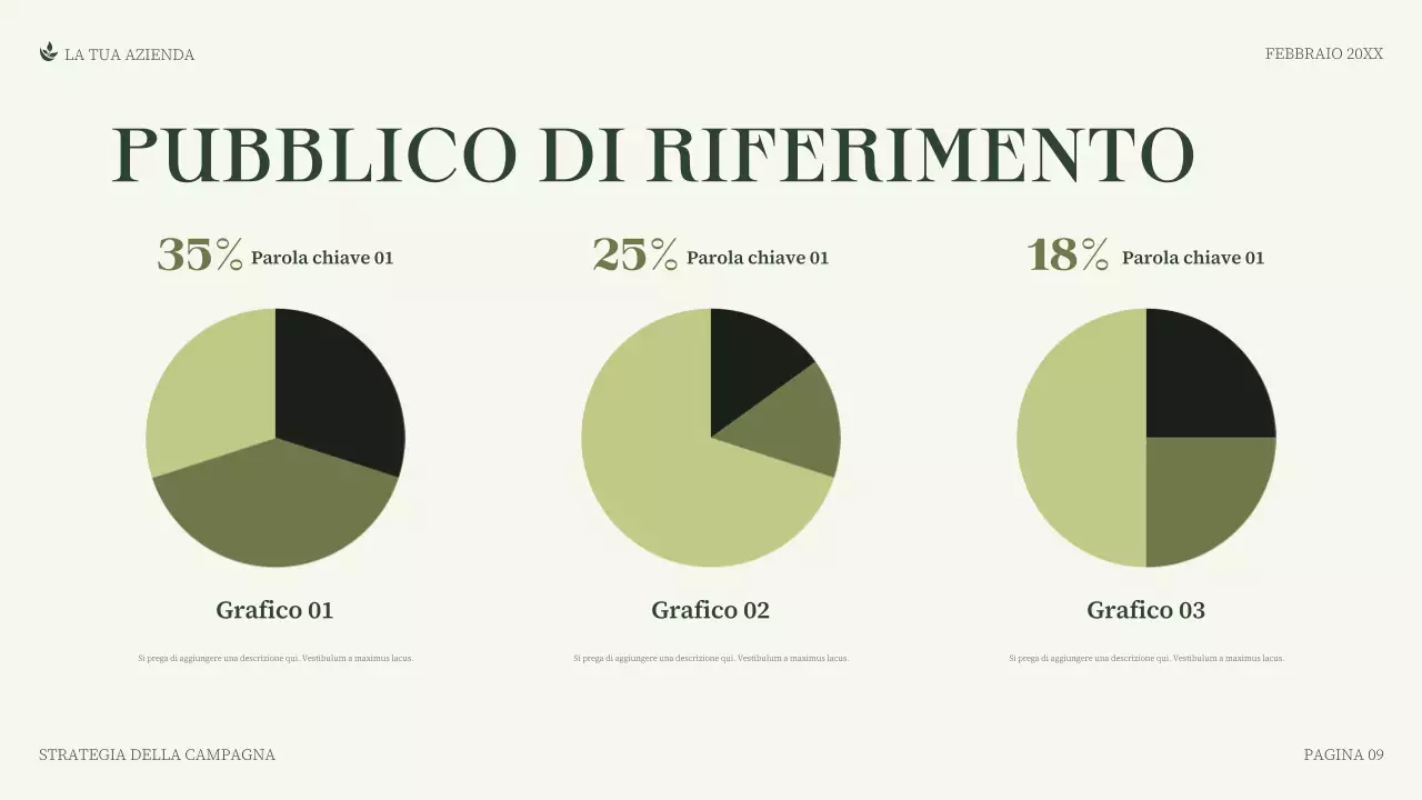 presentazione aziendale minimalista verde