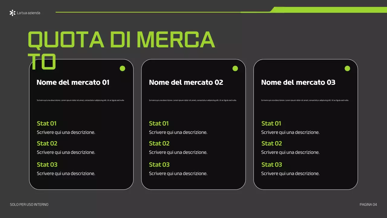 presentazione di green bold marketing