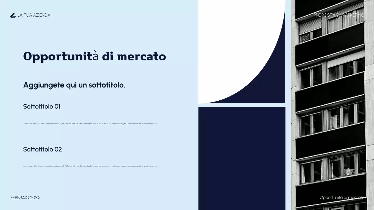 proposta di marketing moderno arancione