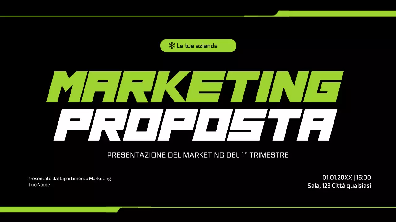 presentazione di green bold marketing
