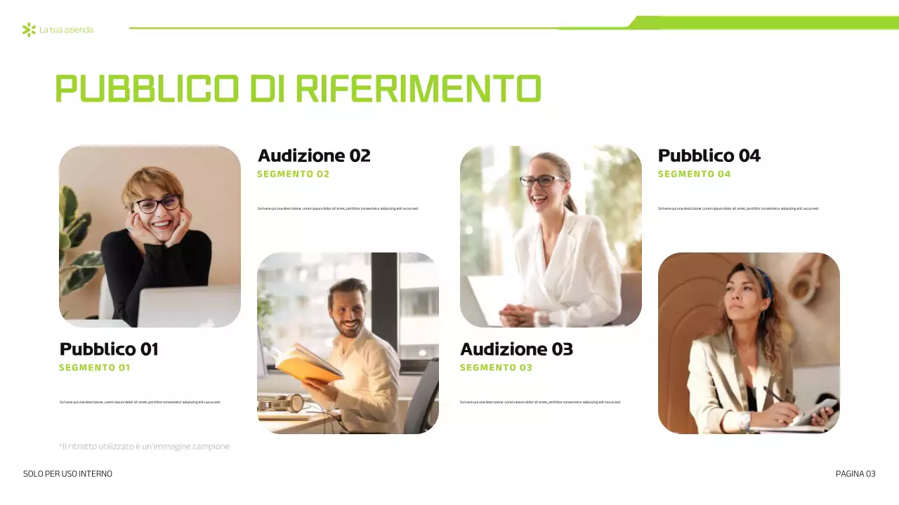 presentazione di green bold marketing