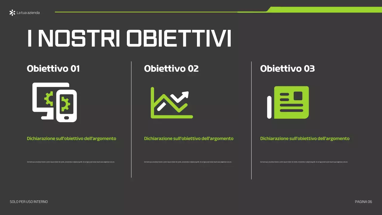 presentazione di green bold marketing