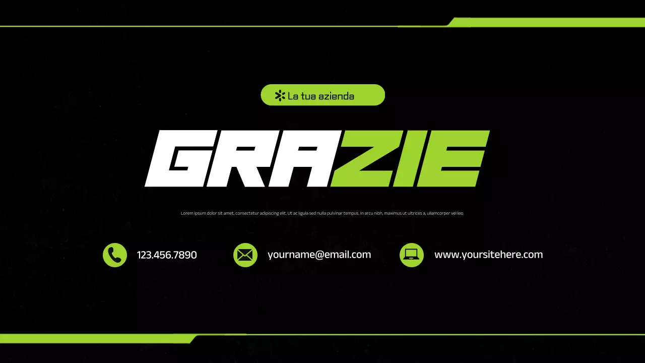 presentazione di green bold marketing