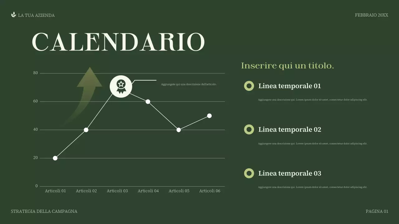 presentazione aziendale minimalista verde