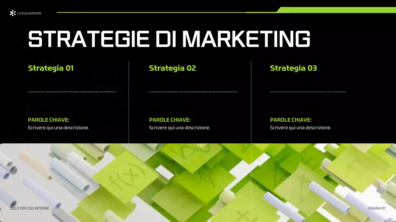presentazione di green bold marketing