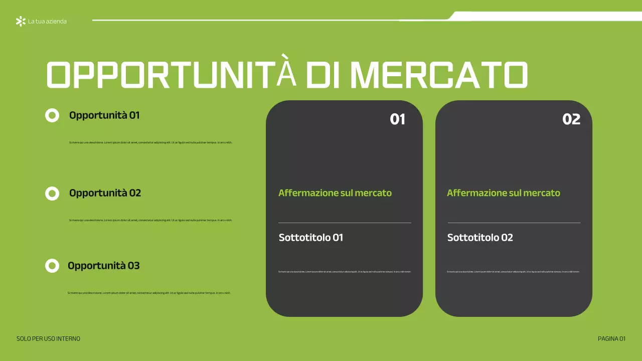 presentazione di green bold marketing