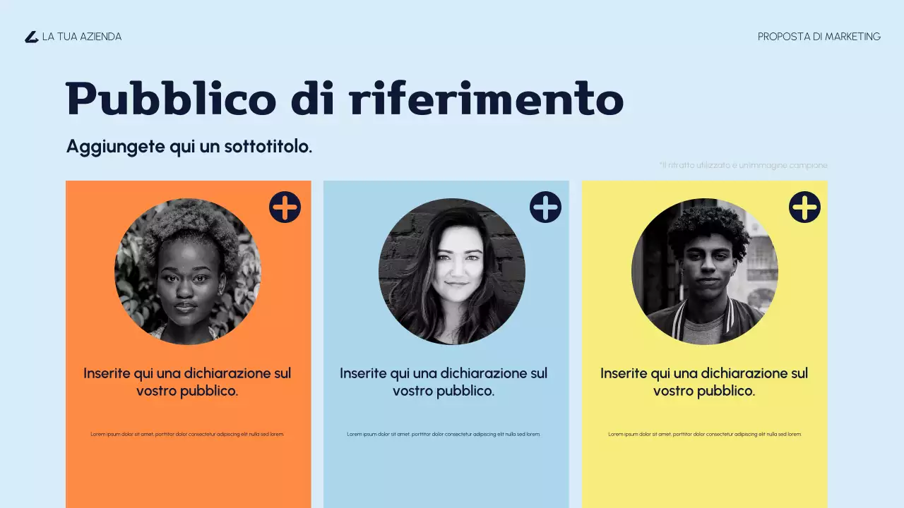 proposta di marketing moderno arancione