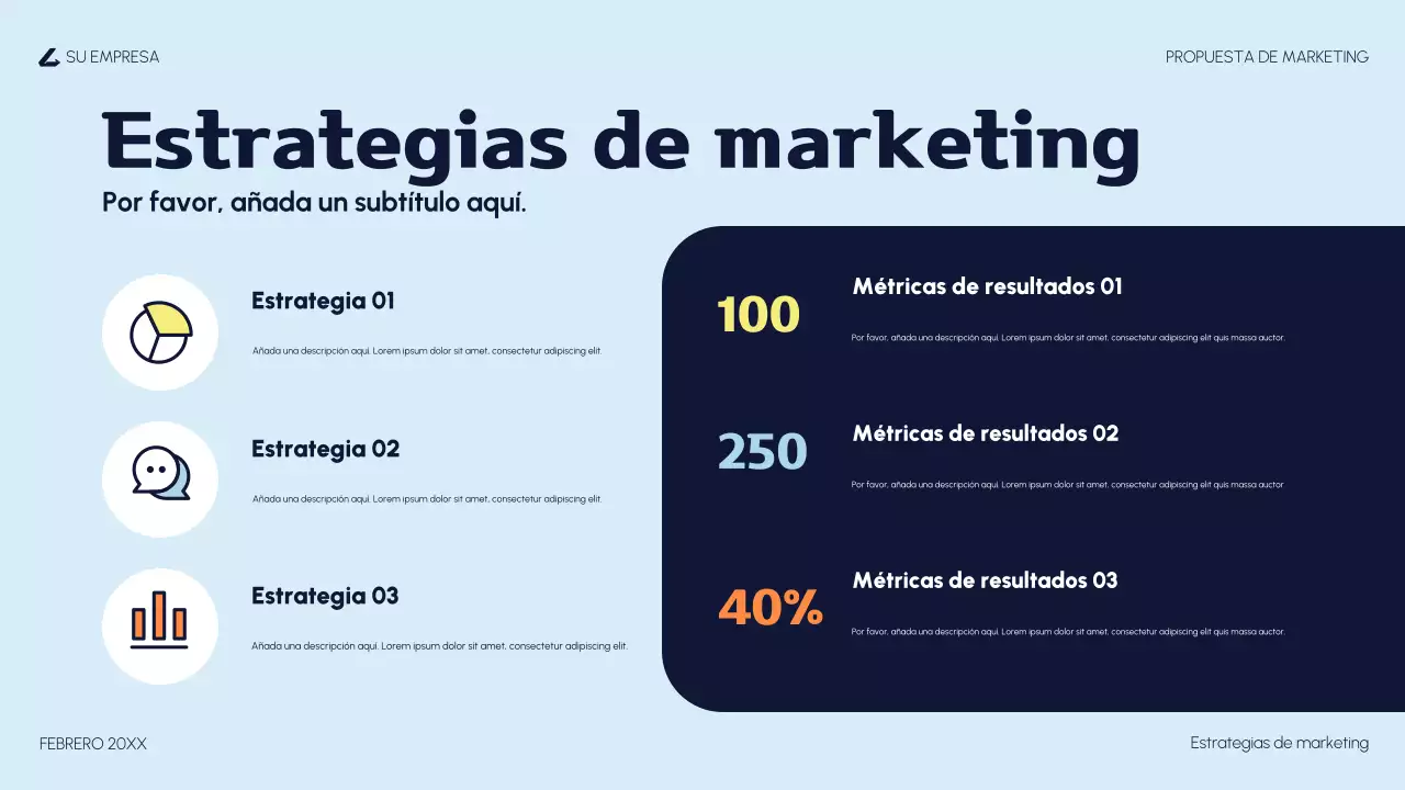 orange modern propuesta de marketing