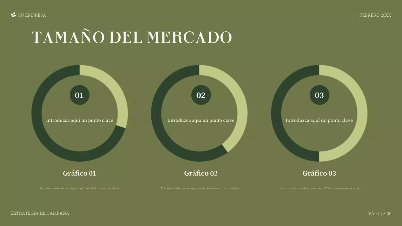 presentación empresarial minimalista verde