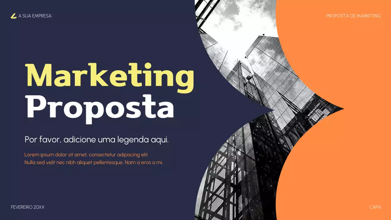 proposta de marketing da orange modern