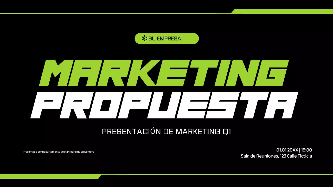 presentación de green bold marketing