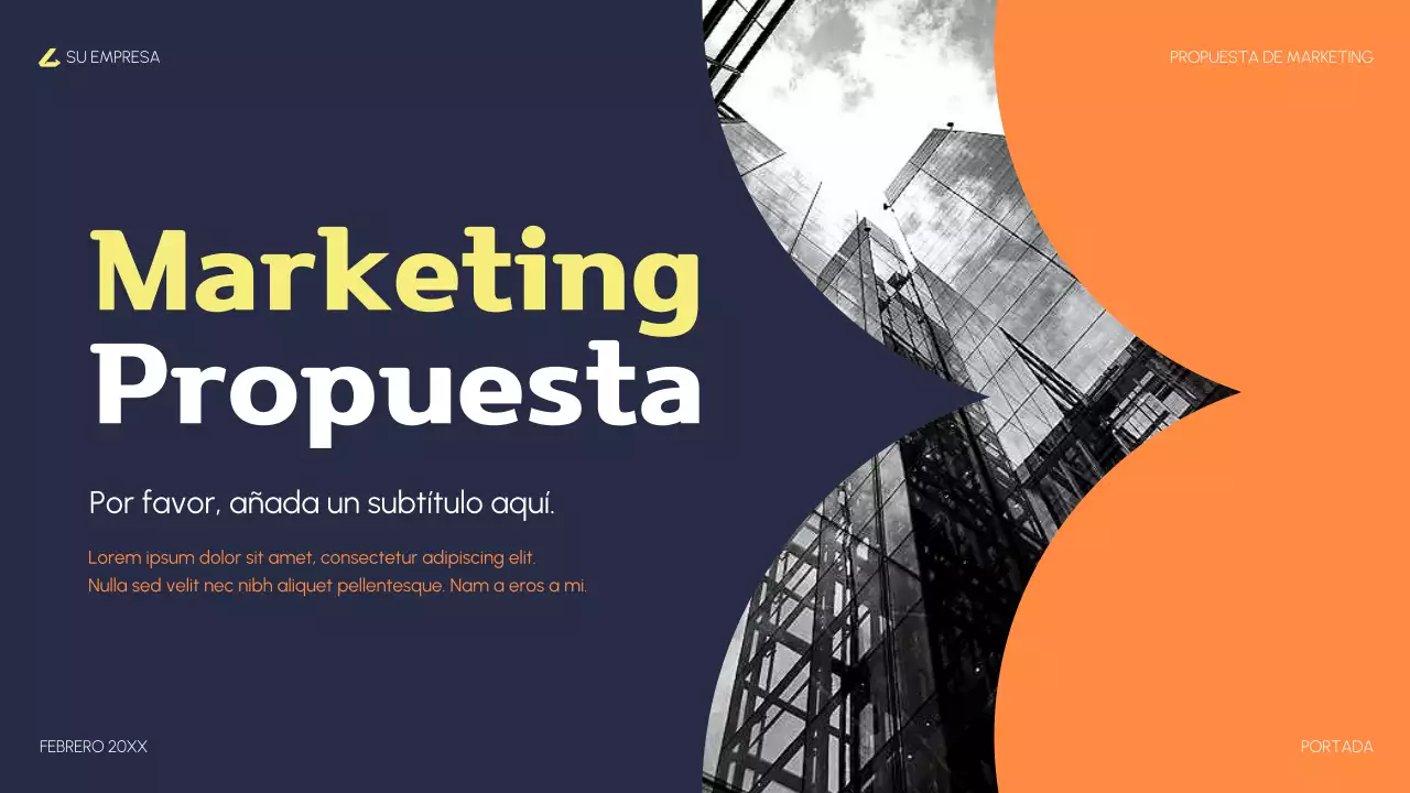 orange modern propuesta de marketing