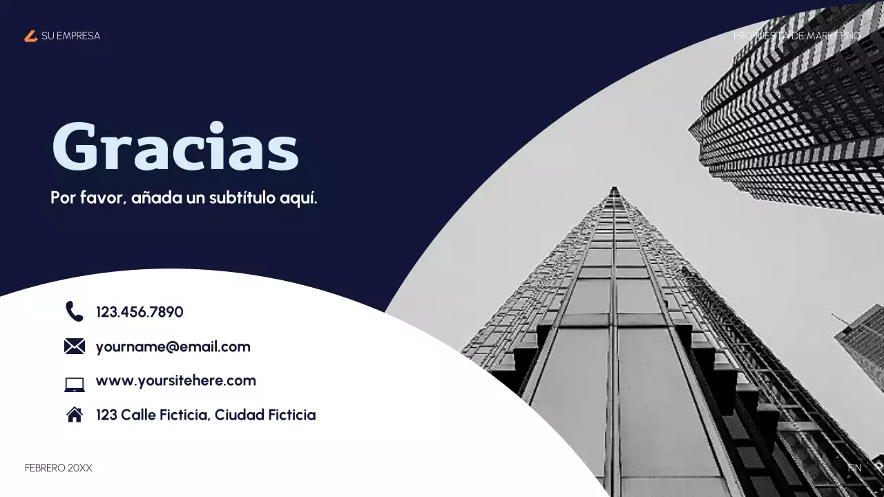 orange modern propuesta de marketing