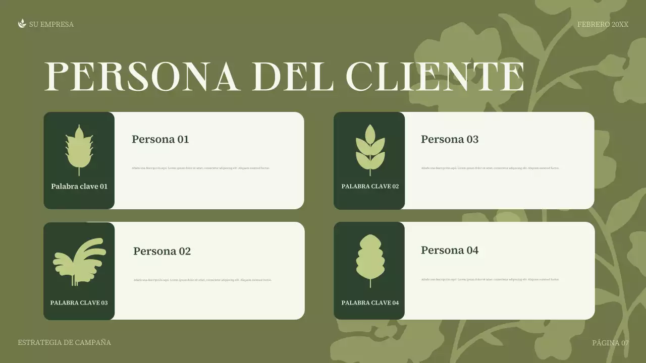 presentación empresarial minimalista verde