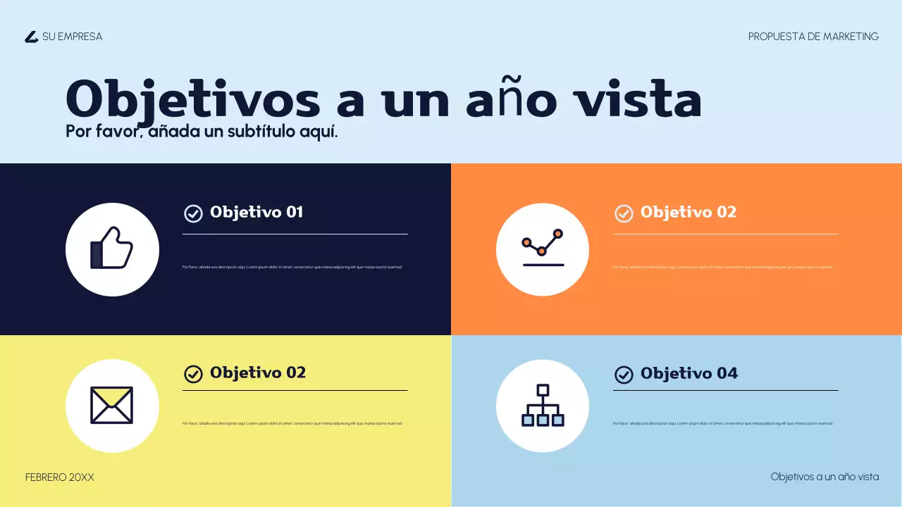 orange modern propuesta de marketing