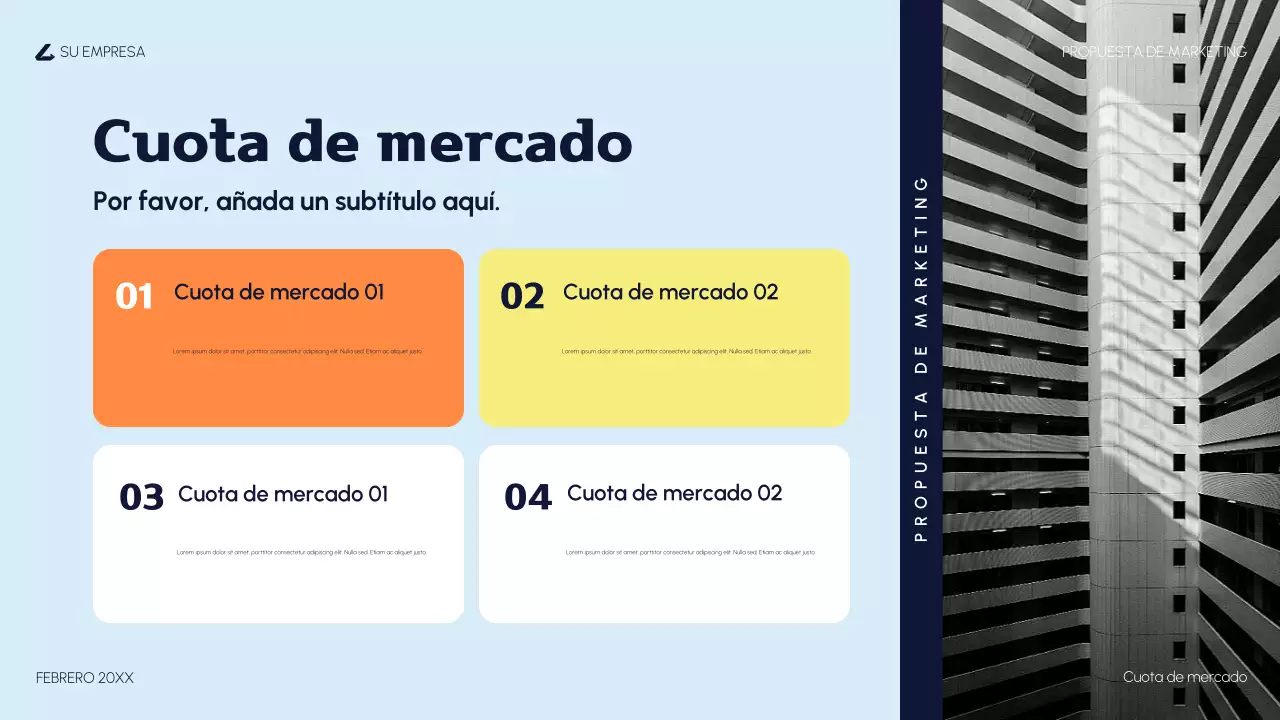 orange modern propuesta de marketing