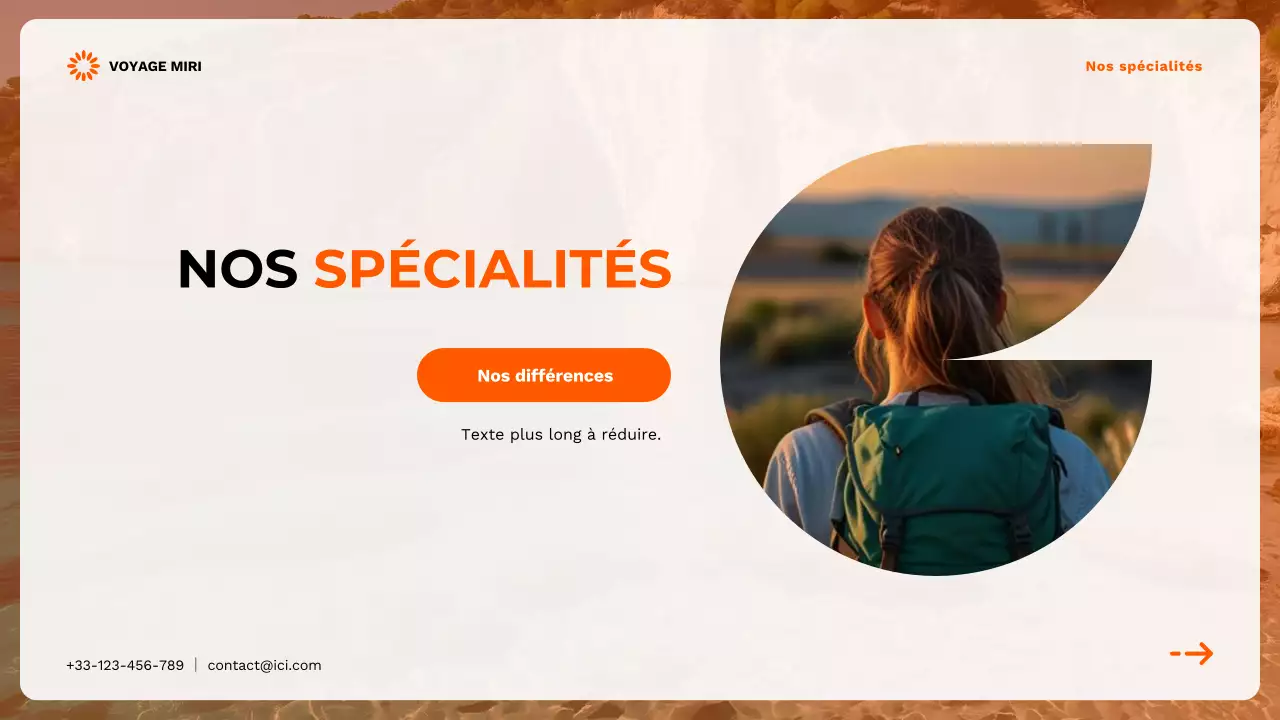 Promotion de l'agence de voyage moderne Orange