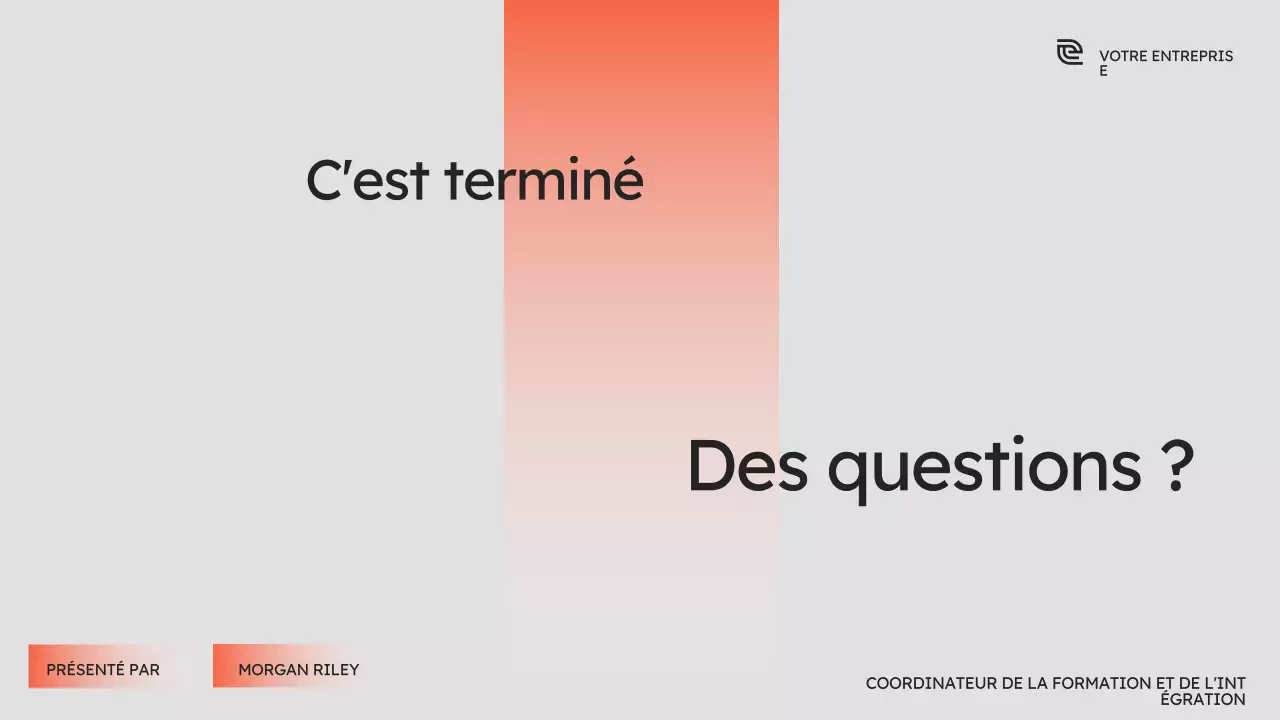 Cours de vente moderne d'Orange