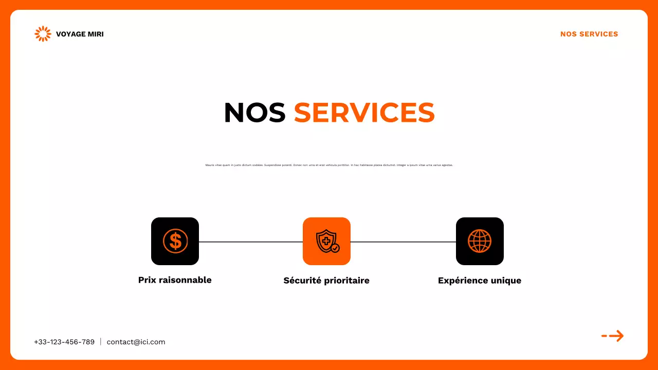 Promotion de l'agence de voyage moderne Orange