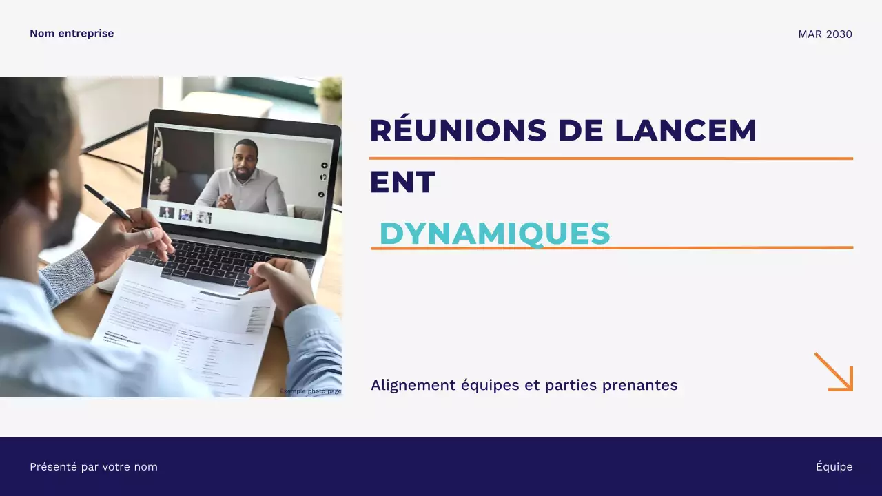 Présentation d'entreprise minimaliste moderne bleue