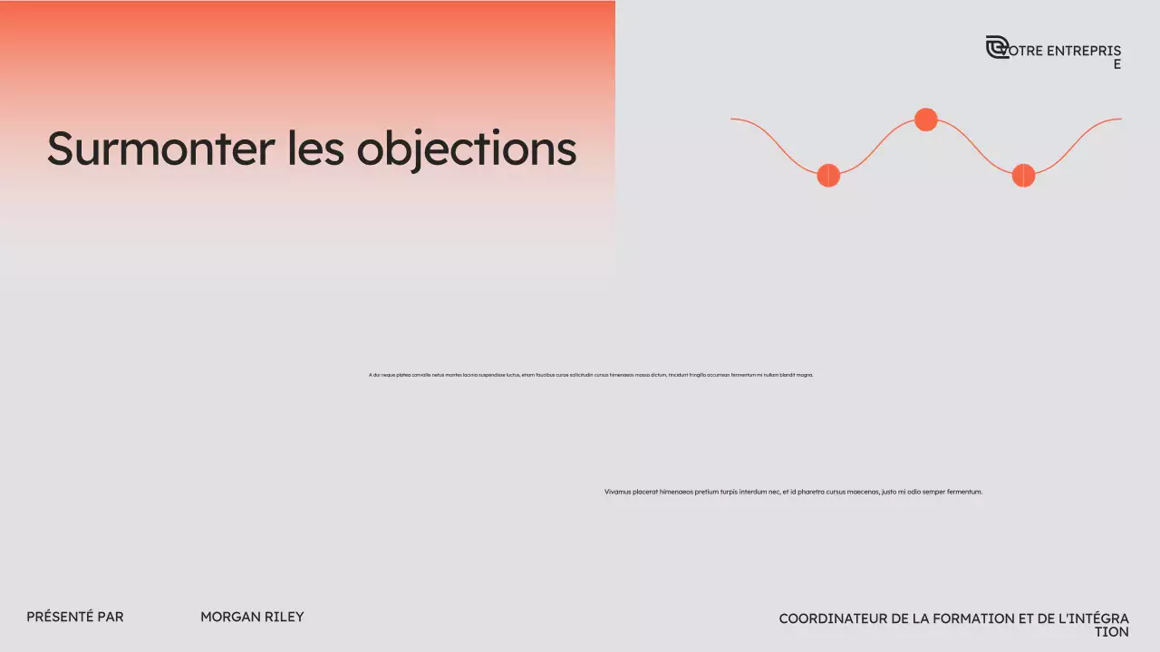 Cours de vente moderne d'Orange