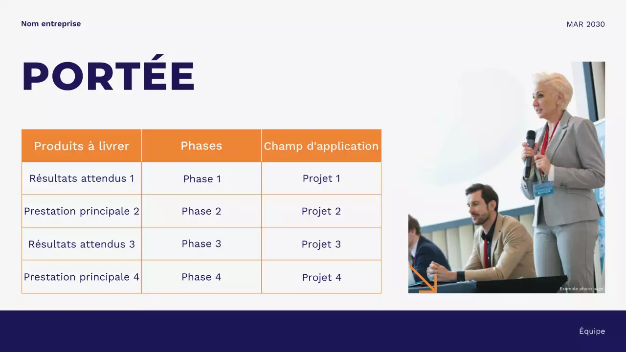 Présentation d'entreprise minimaliste moderne bleue