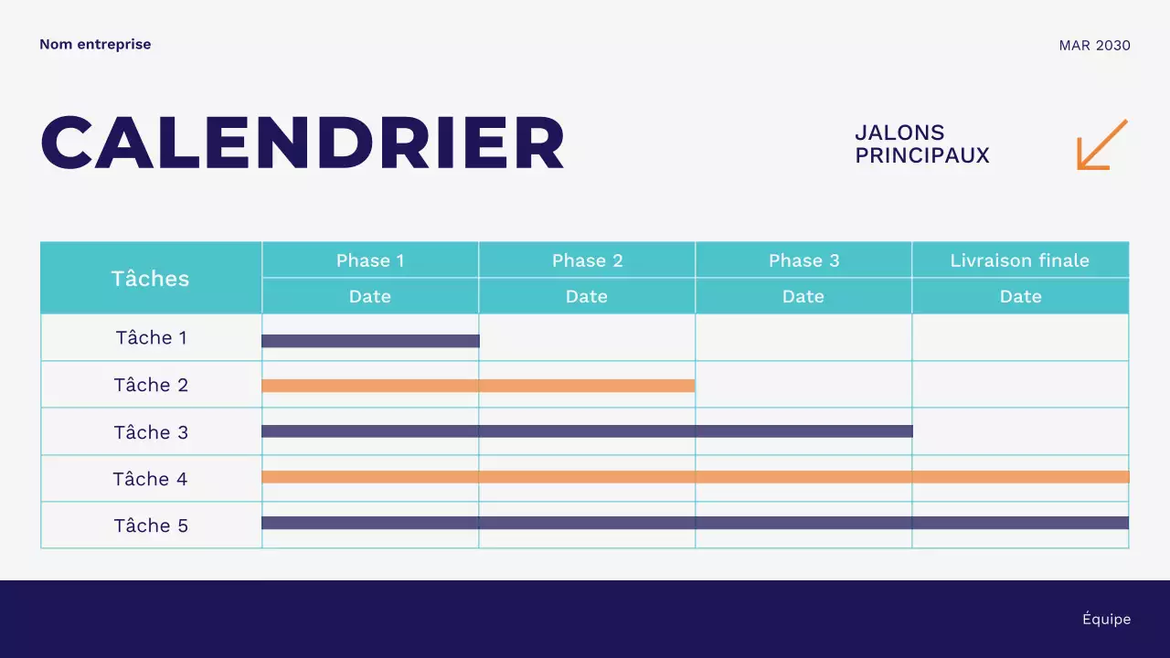 Présentation d'entreprise minimaliste moderne bleue
