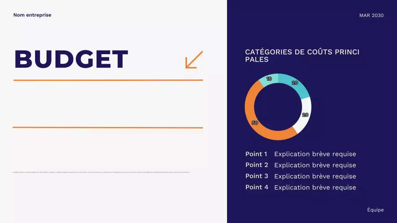 Présentation d'entreprise minimaliste moderne bleue