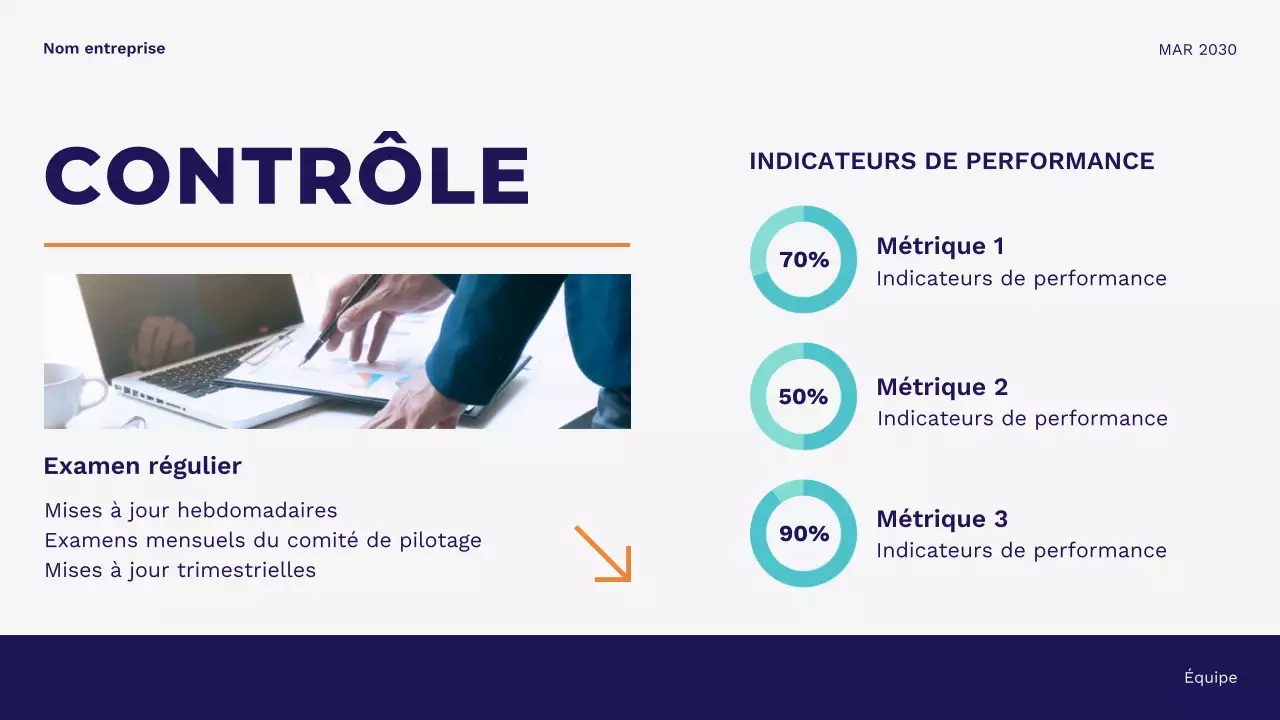 Présentation d'entreprise minimaliste moderne bleue