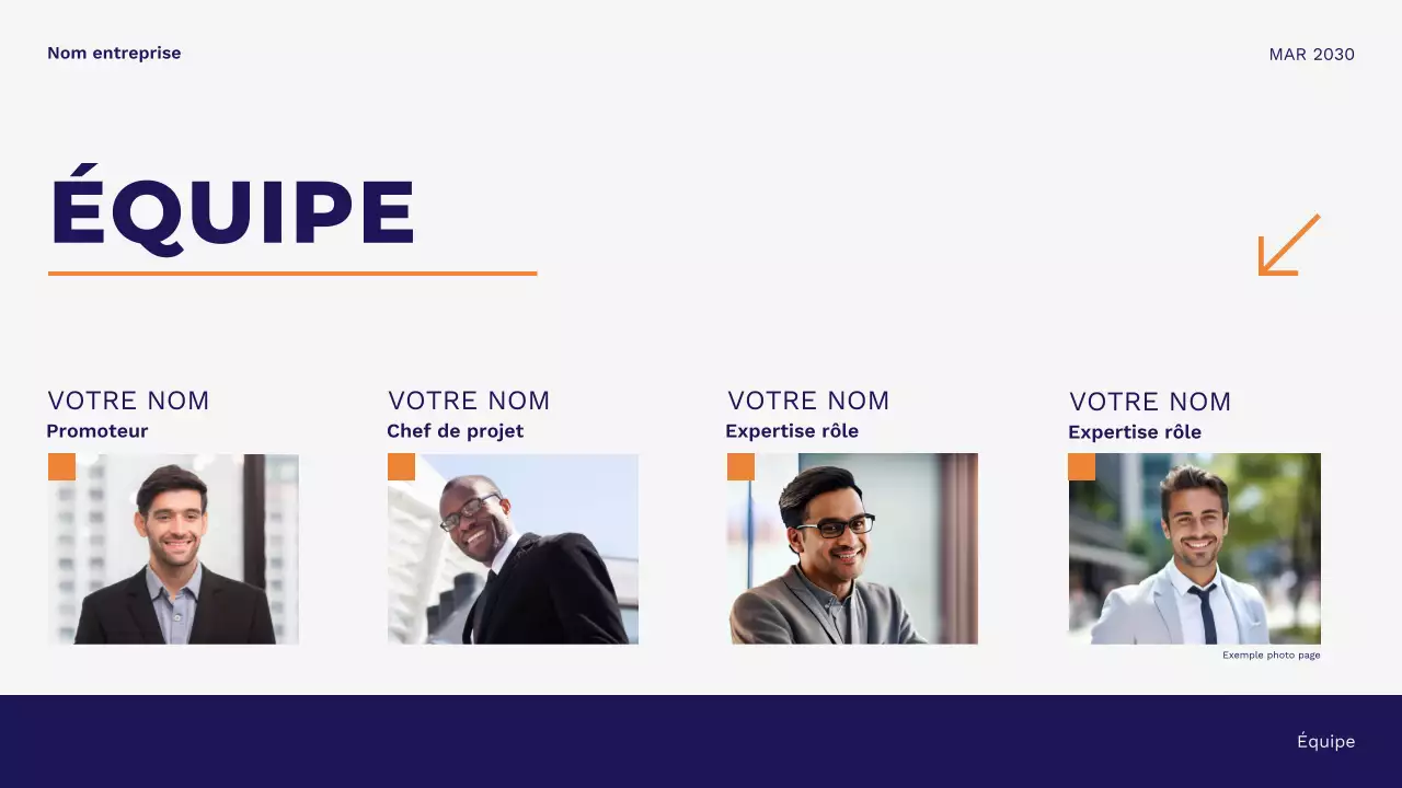 Présentation d'entreprise minimaliste moderne bleue