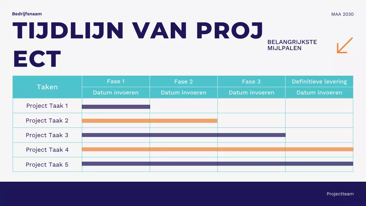 Blauwe moderne minimalistische zakelijke presentatie