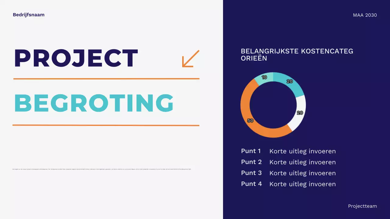 Blauwe moderne minimalistische zakelijke presentatie