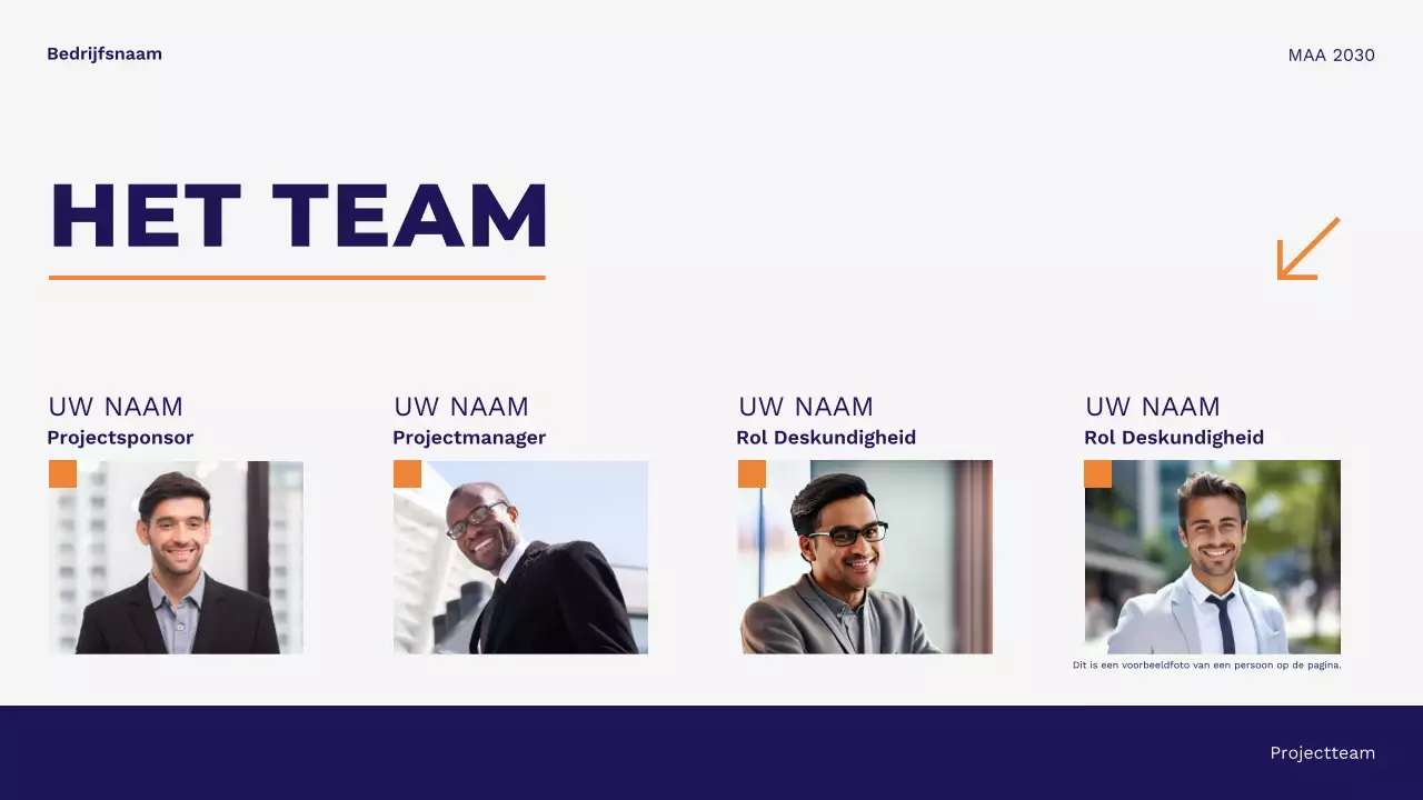 Blauwe moderne minimalistische zakelijke presentatie