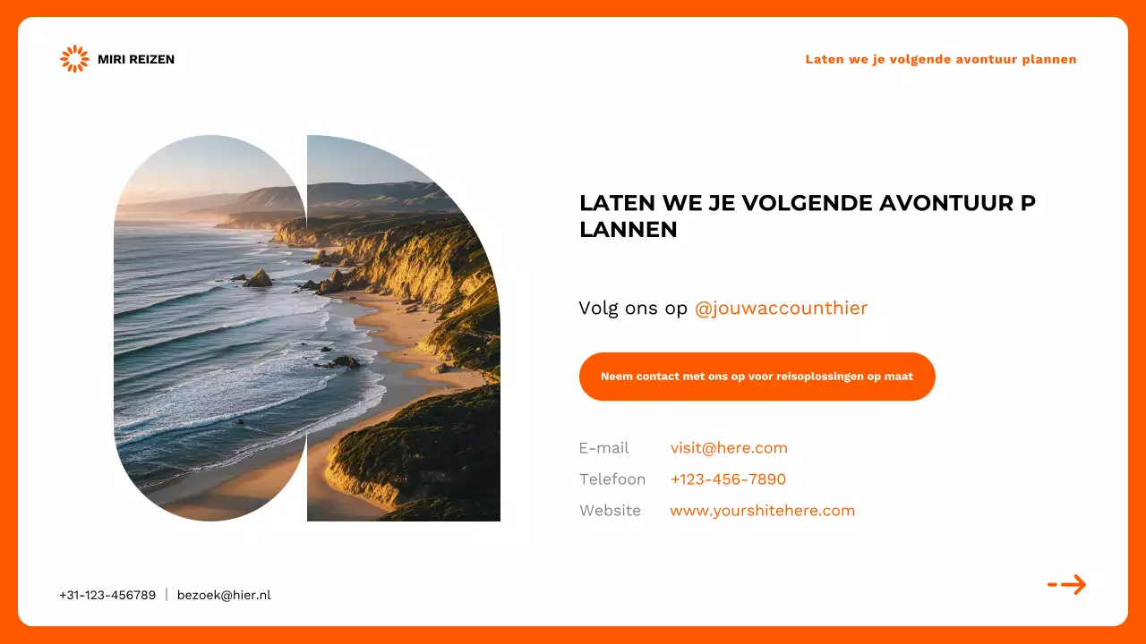 Oranje moderne reisbureau promotie