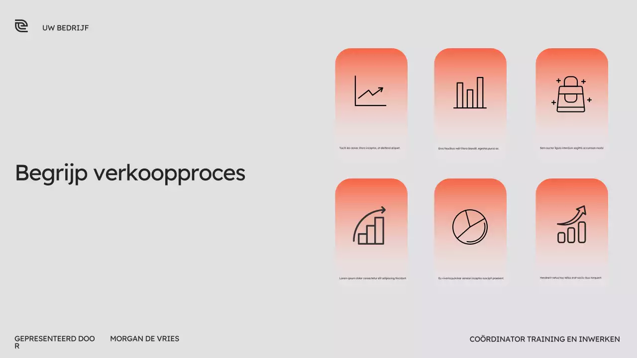 Oranje cursus moderne verkoop